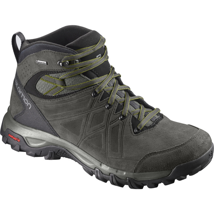 Chaussures De Randonnée Salomon Homme Noir - Salomon EVASION 2 MID LTR GTX® - France (7103-IZALU)